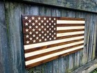 Walnut Rustic American Wood Flag  Distressed   Flag For Patio wedding Gift