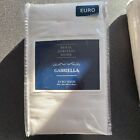Royal Hertitage Home Euro Pillow Shams White With Blue Border 26    26 Set Of 2