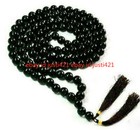 Tibetan Buddhist 108 Black Agate Prayer Beads Mala Necklace 6mm 8mm 10mm 12mm