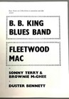 B b  King   Fleetwood Mac     Rare Vintage Original 1969 Uk Concert Program