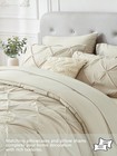 5 7-pcs Queen Pinched Pleat Bed Comforter Sets Queen - Luxurious  Soft-zengc