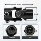New 3 4  Round X 1  Dd Steering Shaft U Joint Coupling Black 3 4 Round To 1 Dd