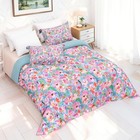 3 Pcs Spring Multi Pink Meadow Duvet Cover Size  Washed Fiber Queen Pattern 35 