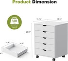 5 Drawer Chest Mobile Storage Cabinets Small Wooden Dresser With Wheels Room Org