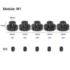 M1 Pinion Gear Set 5mm Shaft 18t 19t 20t 21t 22t Motor Gears Hard Steel  5pcs