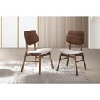 Furniture Oscar Solid Wood Dining Chair In Walnut  set Of 2 