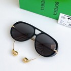 Bottega Veneta Bv1273 Women Sunglasses Black Frame Dark Gray Lens 63mm gift Box