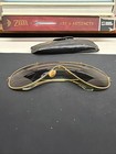 Vintage B l Ray Ban  wings  Gold Frame W  G-15  Uni-lens Aviator Sunglasses 