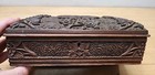 Antique Anglo - Indian Heavily Carved Cigar Cigarette Trinket Jewelry Box