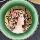  3  8 Inch Antique Flue Covers With Beautiful Victorian Women