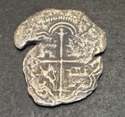 Spanish 4 Reales C1650 Isles Of Scilly Shipwreck Silver Coin