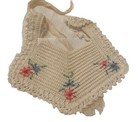 Vintage Smocked Baby Bonnet   Crochet Booties   Bib Cream In Pinks