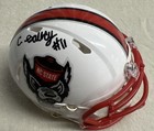 Cj Bailey Signed North Carolina State Wolfpack Tuffy Mini Helmet W  Beckett Coa