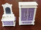 Playmobil Victorian Mansion Purple Master Bedroom 5325 Parts Lot Dresser Vanity