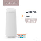 Essence Pail  White With 18 Easy Roll Refill Bags