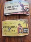 Vintage White Rose Gasoline Enarco Ink Blotter Sign Gas Oil 6pc Set Chalkbord Bo
