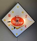 Vintage Light Up Dr  Pepper Wall Clock 1950 s  Ten  Two And Four