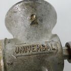 Universal Meat Kitchen Grinder 2 Cast Iron Wood Handle Hand Crank Vintage No Box
