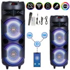 6000w Portable Bluetooth Speaker Sub Woofer Heavy Bass Sound Party System W  Mic