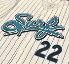 Game Worn used Atlantic City Surf  22 Milb Atlantic League Rawlings Jersey 52