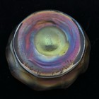 Vintage Tiffany Lct Favrile Scalloped Gold Iridescent Salt Cellar Dish Signed