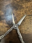 Vintage Mema Sweden Silver Plated Grapevine Small Sewing Scissors Free Shipping