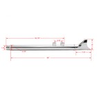 Road King Touring 36  Fishtail Slip On Mufflers Exhaust Pipes For Harley 95-16