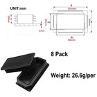 2  X 4  Rectangle Tubing End Caps  Tubing Post End Cap  Black Plastic Plugs     