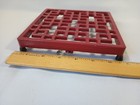 Cast Iron Decorative 6 75  Square Red Enameled Trivet Fast Shipping