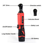 3 8   Electric Cordless Ratchet Right Angle Wrench Impact Power Tool 2 Battery