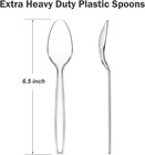 Dealusy 360 Count Clear Plastic Spoons Heavy Duty Bpa Free