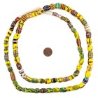 Oval Antique Venetian African Millefiori Trade Beads  15816 10mm Ivory Coast