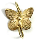 Butterfly Charm Pendant Accent Brass Metal Stamping Double Jump Ring Loops