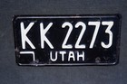 1968 Utah License Plate   Kk 2273