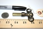 Steel And Brass Pocket Casket Key   Coffin Key