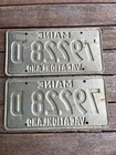 1983 84 85 Maine License Plate Pair 79228 D