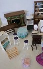 Vintage Lot Of Miniature Furniture For Doll House 