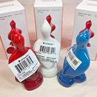 Le Creuset Set Of 3 Stoneware Pie Birds Red White Blue Steam Baking Funnel New