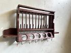 Old Vintage Hand Made Wooden Wall Hanging Cup   Plate Rack For Kitchenware  Wr 5