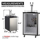 Beer Kegerator Dual Tap Draft Beer Dispenser W shelves   Drip Tray 6 Cu ft