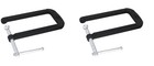 2 Pack - 12 In  Deep Throat C Clamp With 4 Inch Jaw Opening
