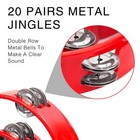 Soulmate Tambourine Metal Jingles Hand Held Percussion Half-moon Double Row T   