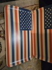 Set 2 Patriotic Melamine Trays   2 Bowls American Flag Decor Hd Designs Chip dip