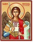 St Saint Michael Icon 11 x14  Glossy Poster Print