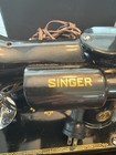 Singer Portable Electric Sewing Machine 221-1 Vtg Case Plus Some Attachments