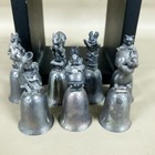 Vtg Set Of 12 Reed   Barton Ne Beatrix Potter Characters Silver Plate Bells 3 