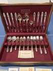 1847 Rogers Bros Rememberance Silver Plate Service For 8 In Walnut Case Lovely 