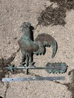 Antique Copper Rooster Weather Vane With Patina Folk Art