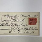 1899 Altoona Bank Pennsylvania Antique Cashed Check Internal Revenue Stamp