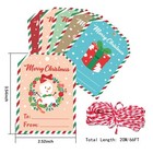 Cute Christmas Tags Christmas Tags With String 100 Pieces Christmas Gift Tags   